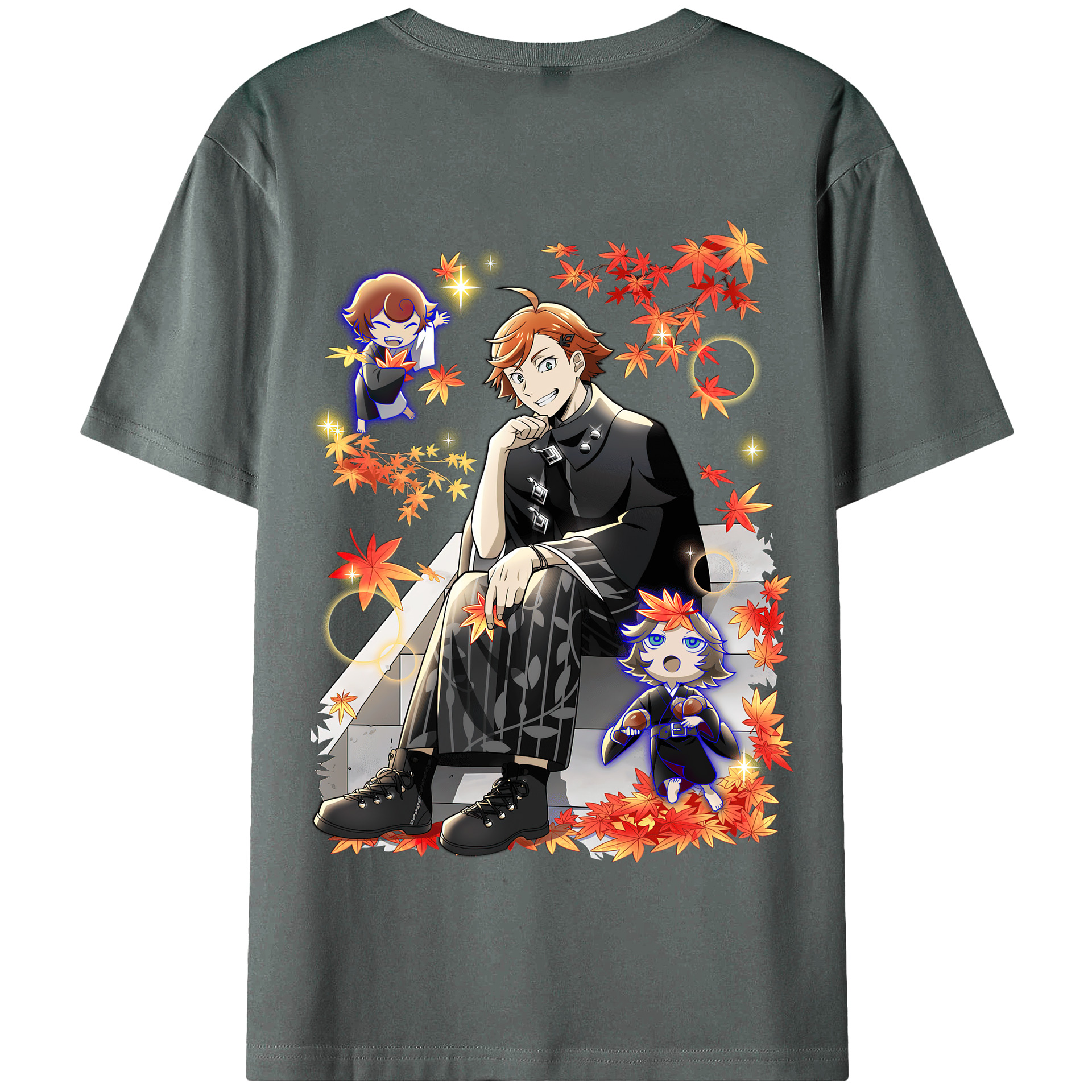 （画像用） 文豪ストレイドッグス Bungo Stray Dogs 綿100％半袖Tシャツ（背面プリント）
